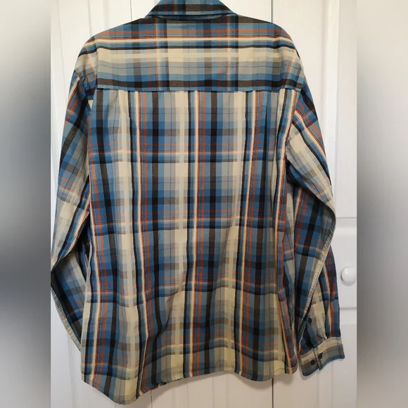 Prana Multicolor Plaid Long Sleeve Shirt Size XL - Picture 2 of 10